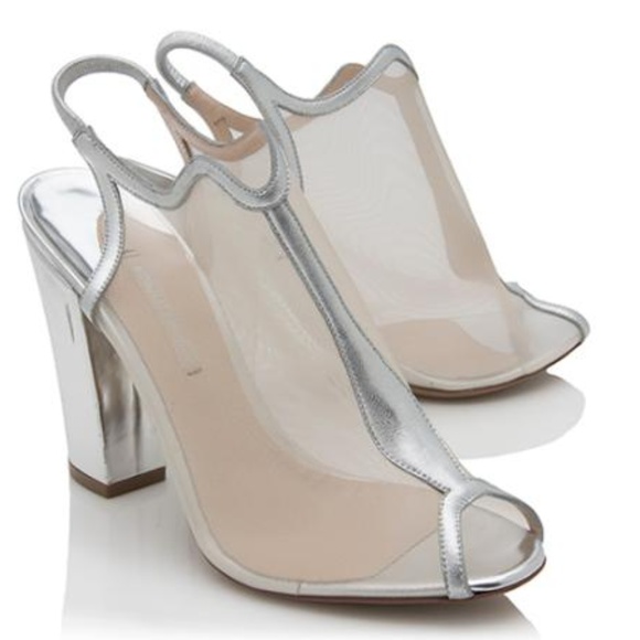 NICHOLAS KIRKWOOD Transparent Silver Mesh Booties - Picture 2 of 8